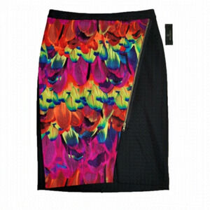 Worthington Vibrant Colorful Skirt. Size 16. Zipper front and back.